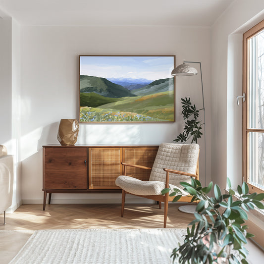 Kunstdruck „Bergstadt“