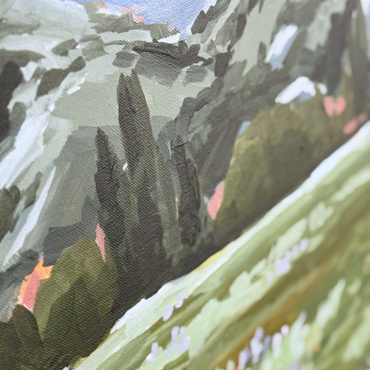 ’Basin Glow’ Original Painting || 24x30 - Sun Valley Idaho Landscape - ’snake river’ - ’sun valley’ - abstract