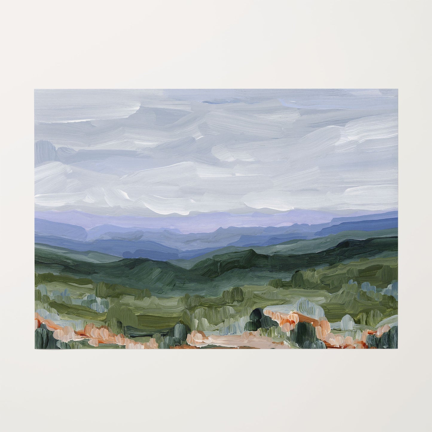 ’Blue Ridge’ Art Print - Rolled Canvas / 8x10 in / No Frame - Blue Ridge Mountains Wall - Appalachian Trail - blue