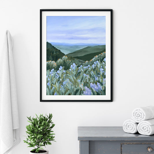 ’Blue Ridge Rising’ Art Print - Blue Mountains Wall - Appalachian Trail - blue ridge - blueridge