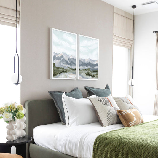 ’Breckenridge’ Diptych Art Print || Set of 2 - abstract - Artwork - Breckenridge - Colorado