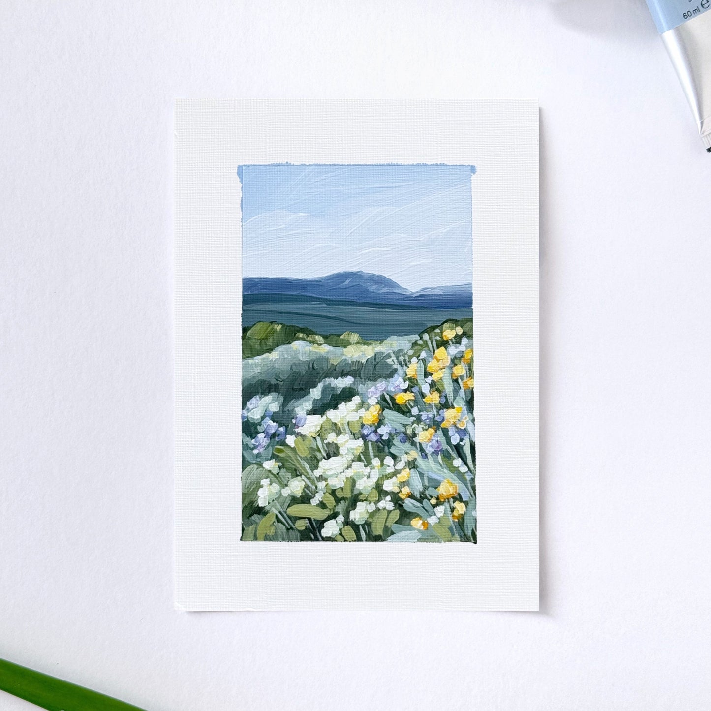 ’Buffalo Mountain’ Original Painting || 5x7 - Colorado Landscape - abstract - Acrylic - Artwork - Flower