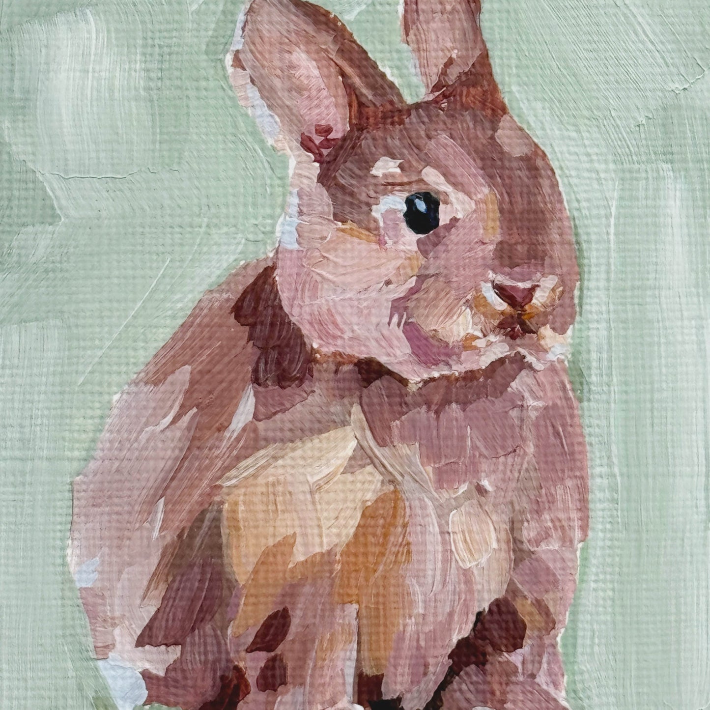 โBunny Iโ Original Painting || 5x7 - Rabbit Animal - abstract - Acrylic - animals - Artwork - bunny