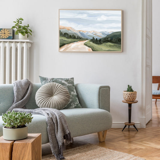 ’Canyon Ridge Road I’ Art Print - Colorado Landscape - abstract - Artwork - Durango