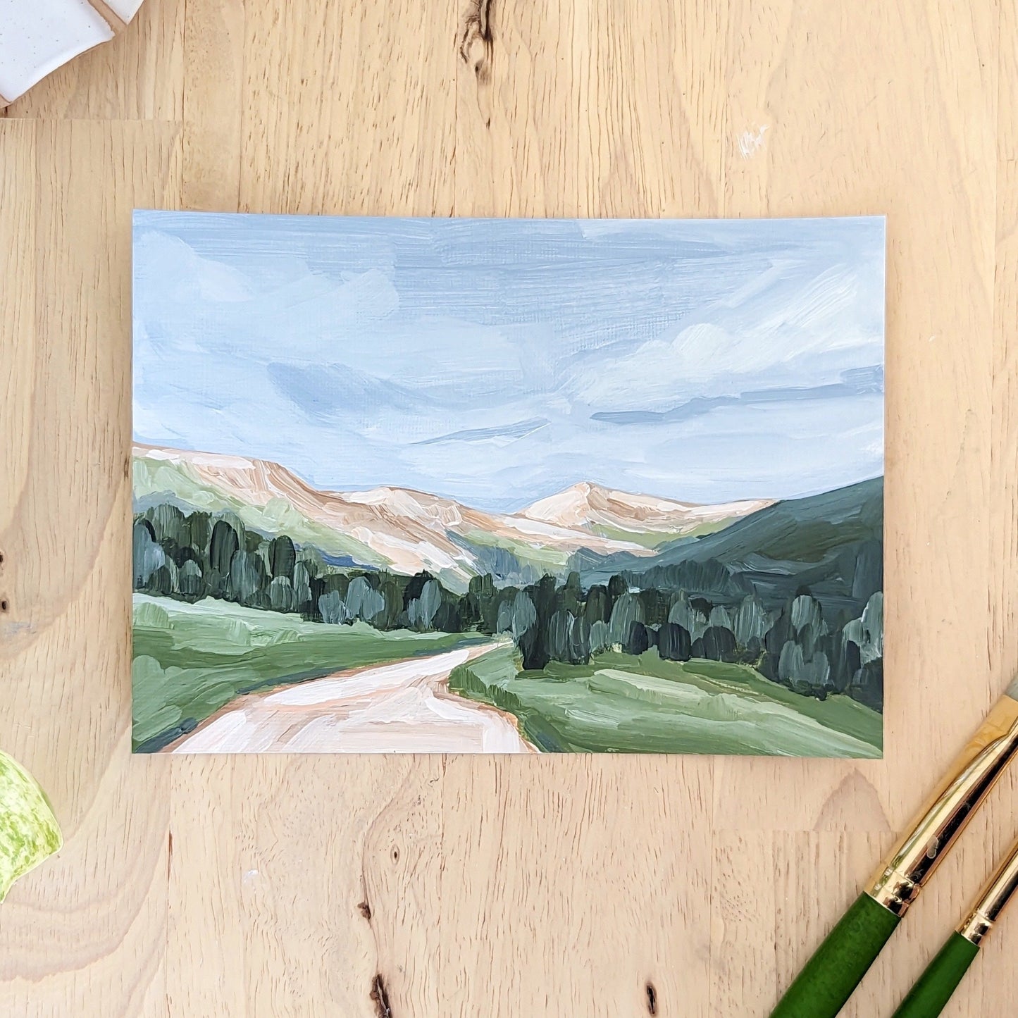 ’Canyon Ridge Road II’ Original Painting || 5x7 - Colorado - abstract - Acrylic - Artwork - Landscape
