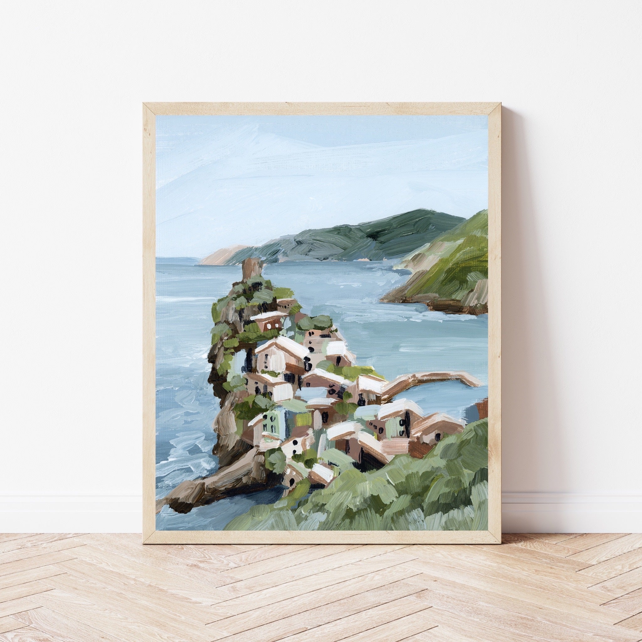 Vernazza at Sunset Print Canvas, Famous Colorful Village of Cinque Terre National Park in Italy Photo Art for on sale Wall Decor, Italy Travel Decor