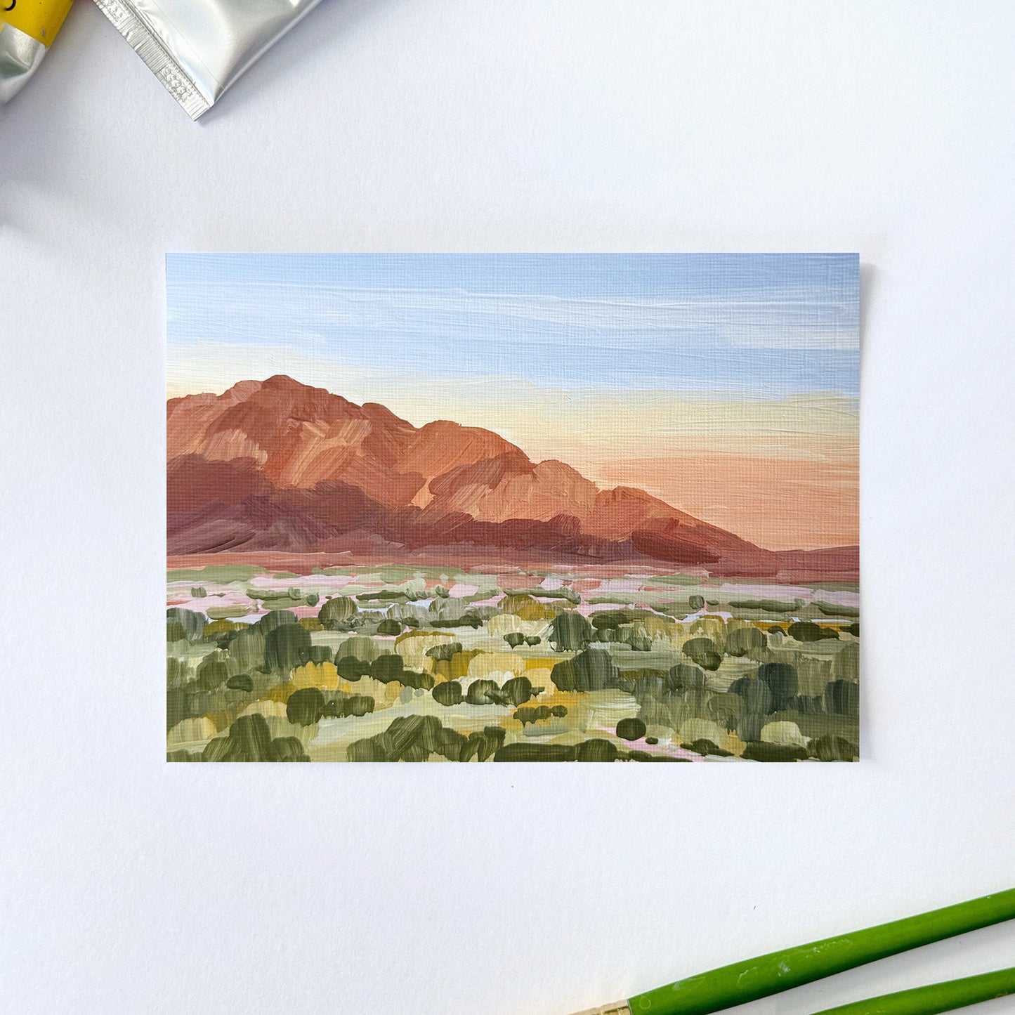 โColors of Tucson IIโ Original Painting || 5x7 - Arizona Landscape - abstract - Acrylic - Artwork - Colorado