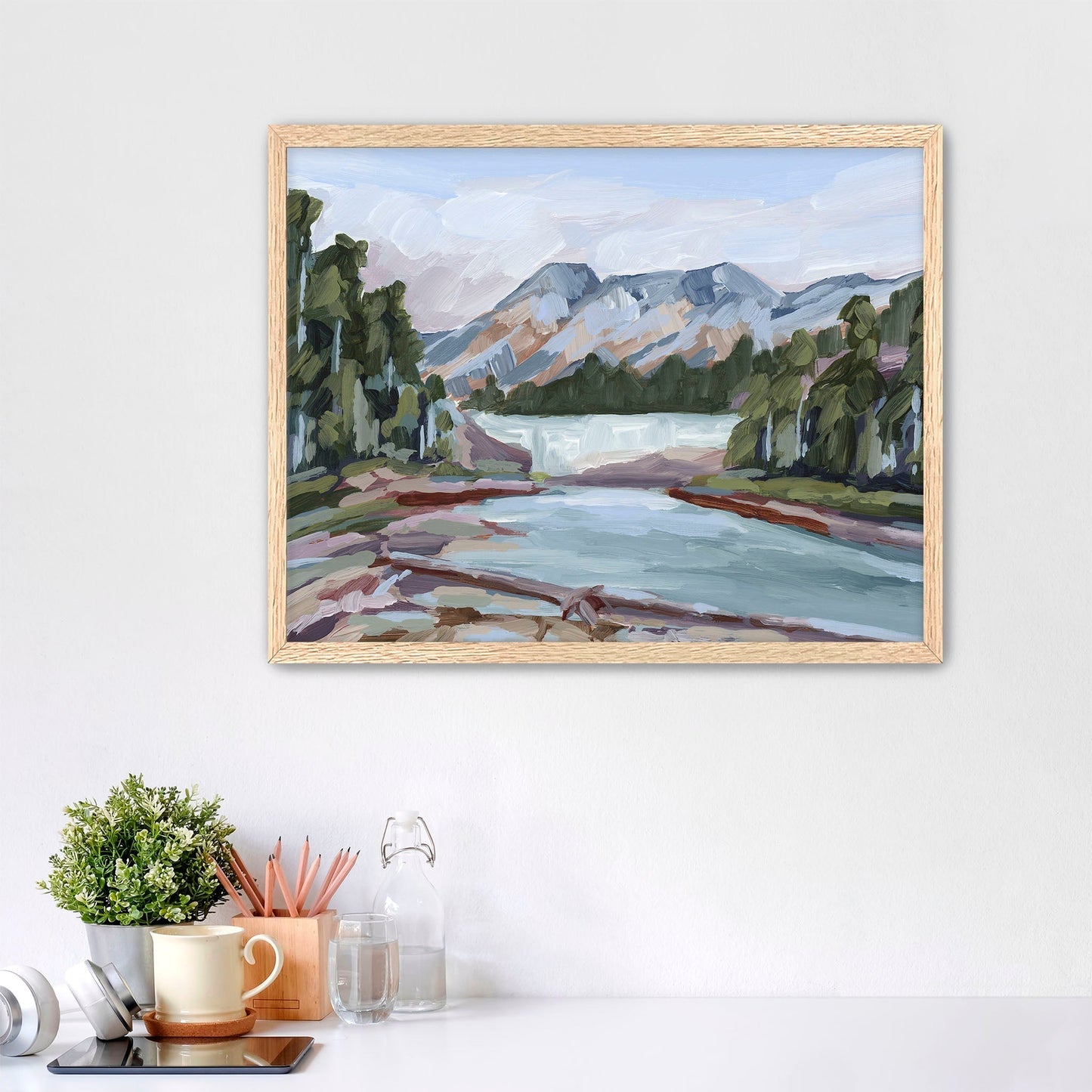 Custom Art Print || Add-on - Paper / 5x7 in / Oak Frame - Commission