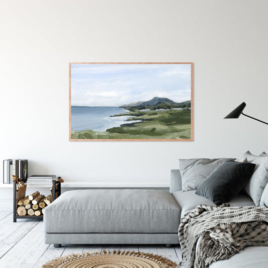 ’Diamond Head II’ Art Print - Honolulu Hawaii Beach Wall - Coastal - Hawaiian