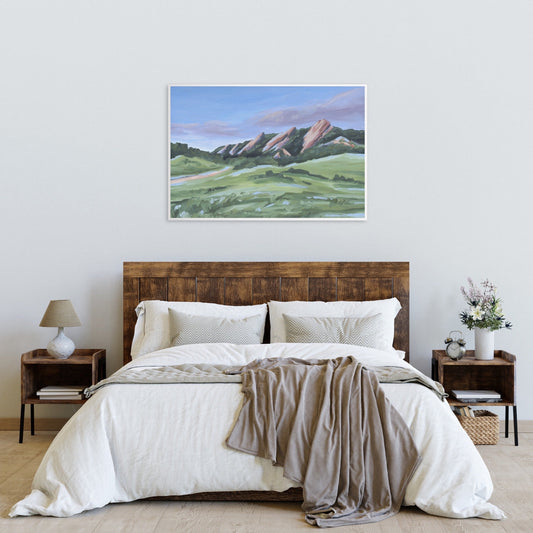 ’Evening at the Flatirons’ Art Print - Boulder Landscape - Artwork - Colorado - Denver