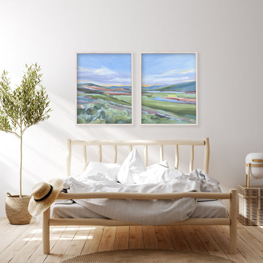 ’Finding Home’ Diptych Art Print || Set of 2 - abstract - Artwork - Colorado