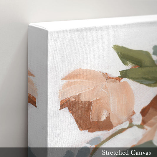 ’Flowers for the Table II’ 18x24 Stretched Canvas Art Print with Gold Frame || Final Sale - Floral Still Life Wall