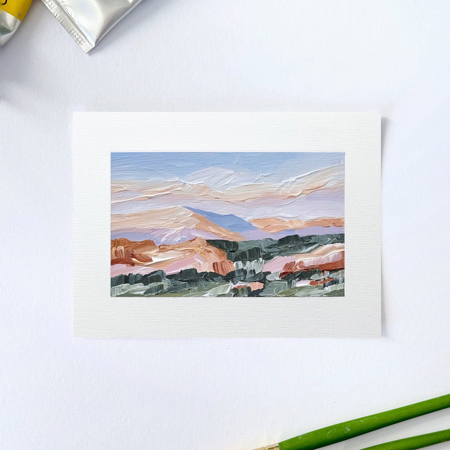 ’Garden at Twilight II’ Original Painting || 5x7 - Colorado Springs - abstract - Acrylic - Artwork