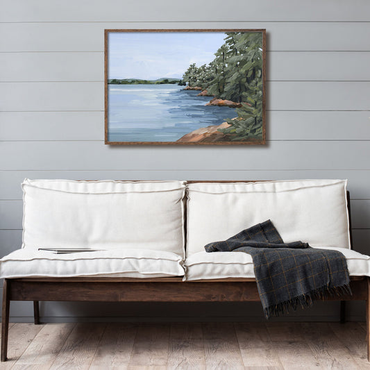’Gathering Place’ Art Print - Lake Landscape Wall - abstract - Artwork