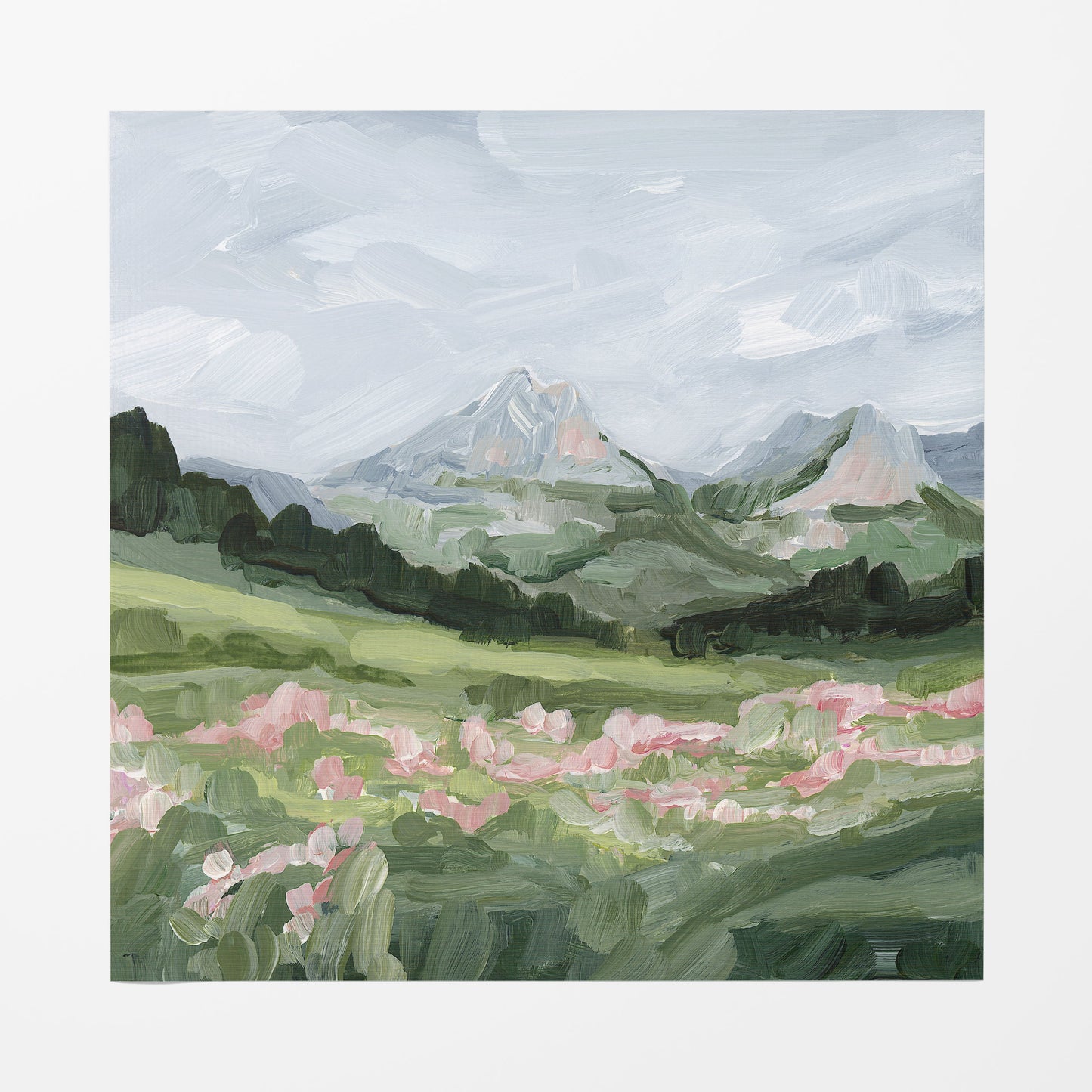 ’Glacier Views’ Art Print - Rolled Canvas / 12x12 in / No Frame - Glacier National Park Wall - Artwork - Landscape