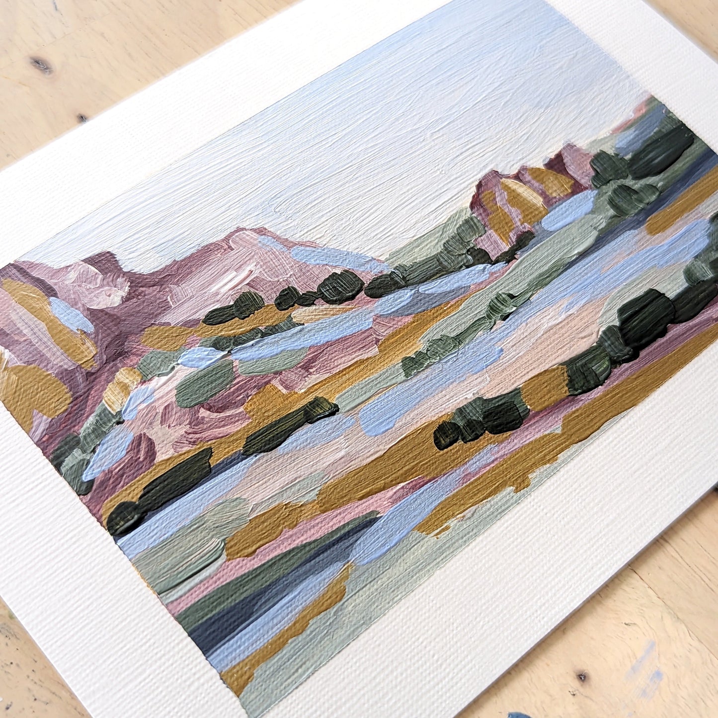 ’Gold in the Garden’ Original Painting || 5x7 - Garden of Gods - abstract - Acrylic - Artwork - Colorado - Springs