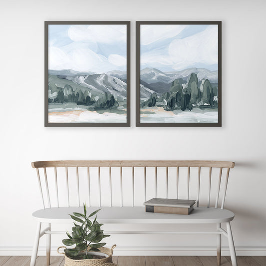 ’Keystone I’ Diptych Art Print || Set of 2 - abstract - Artwork - Colorado