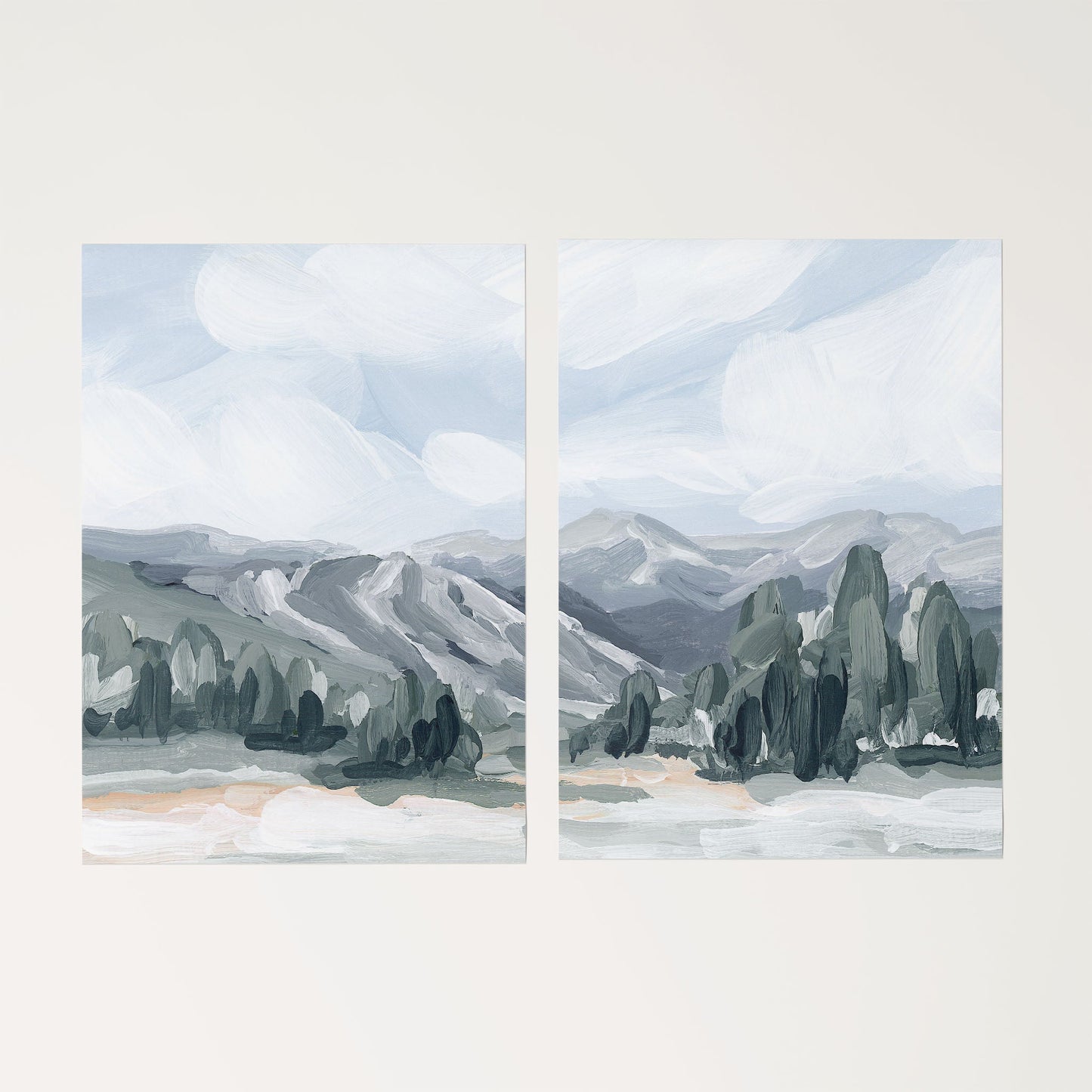 ’Keystone I’ Diptych Art Print || Set of 2 - Rolled Canvas / 8x10 in / No Frame - abstract - Artwork - Colorado