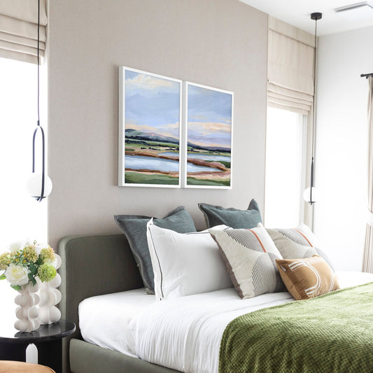 ’Lakewood’ Diptych Art Print || Set of 2 - abstract - Artwork - Colorado - Denver