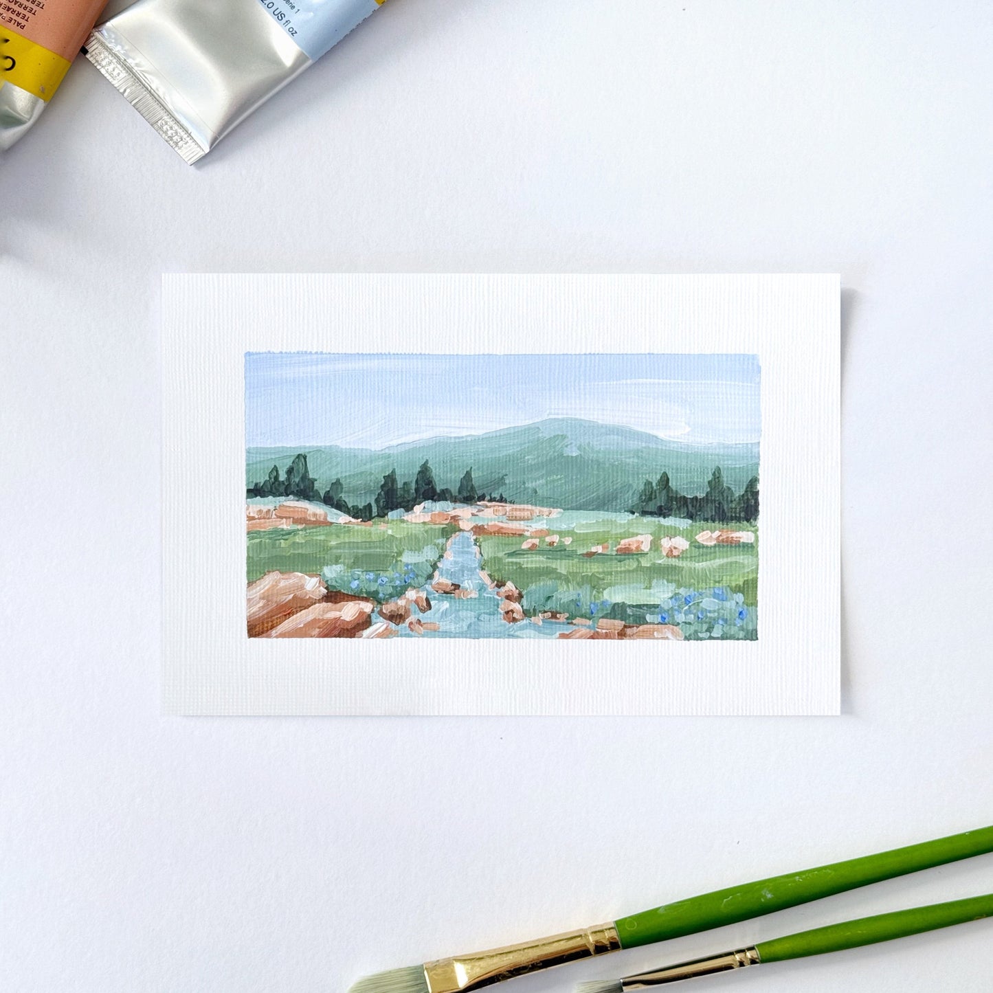 ’Look Up’ Original Painting || 4x6 - Colorado Landscape - abstract - Acrylic - Artwork