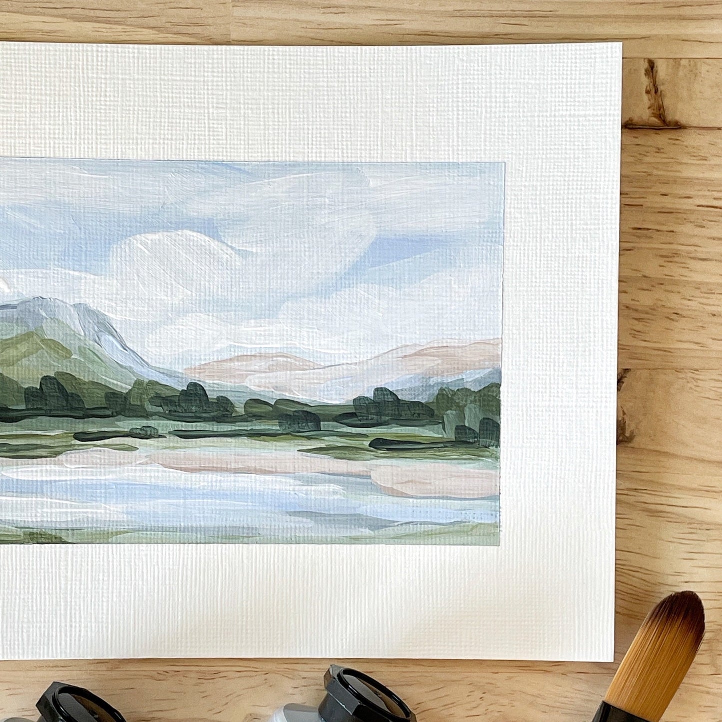 ’Molas Lake’ Original Painting || 5x7 - Colorado Landscape - abstract - Acrylic - Artwork - Lake