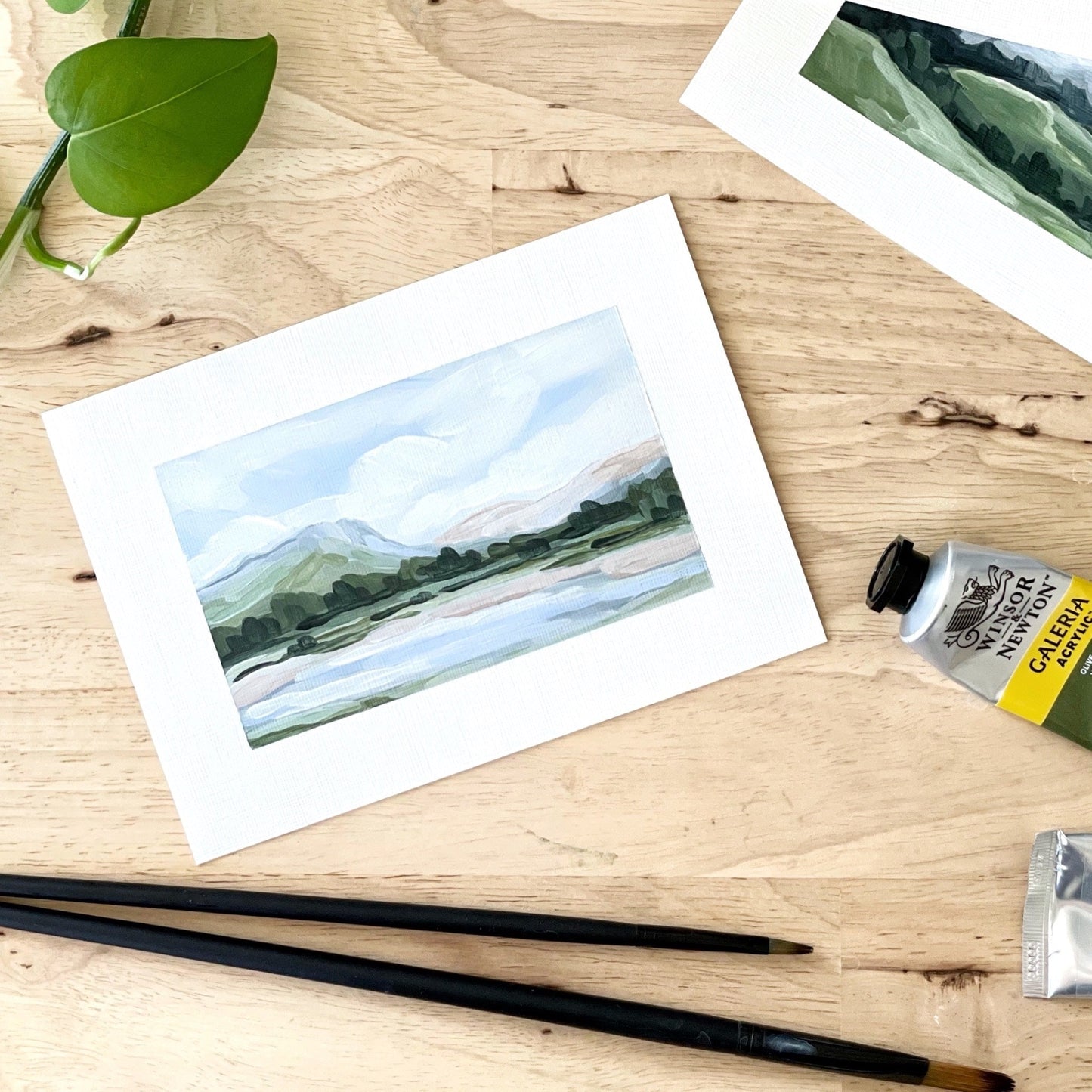 ’Molas Lake’ Original Painting || 5x7 - Colorado Landscape - abstract - Acrylic - Artwork - Lake