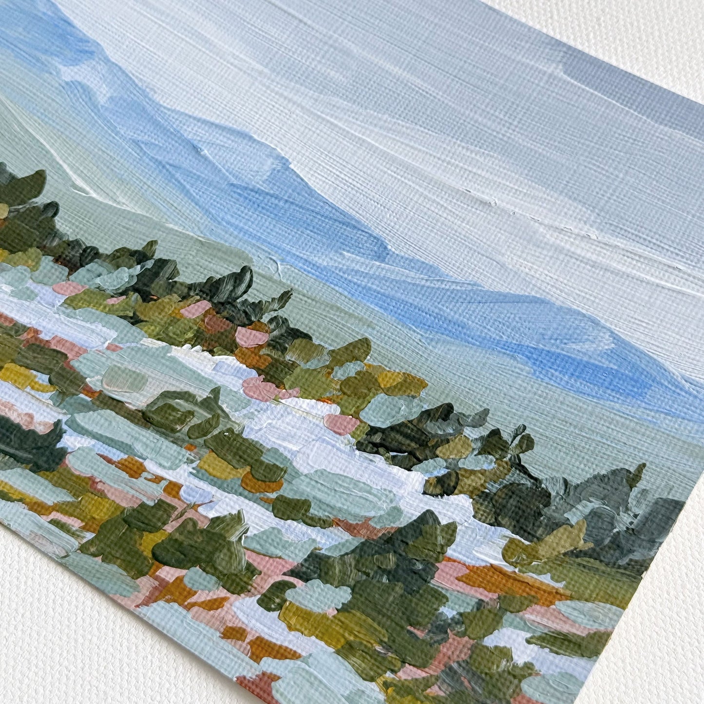โMountain Retreatโ Original Painting || 5x7 - Fall Landscape - abstract - Acrylic - Artwork - Autumn - Avon