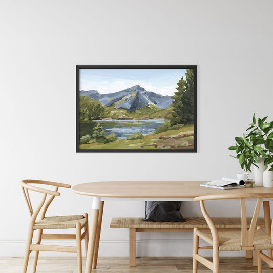 ’Once in Norway’ Art Print - Norway Lake Wall - abstract - Artwork - Europe - european