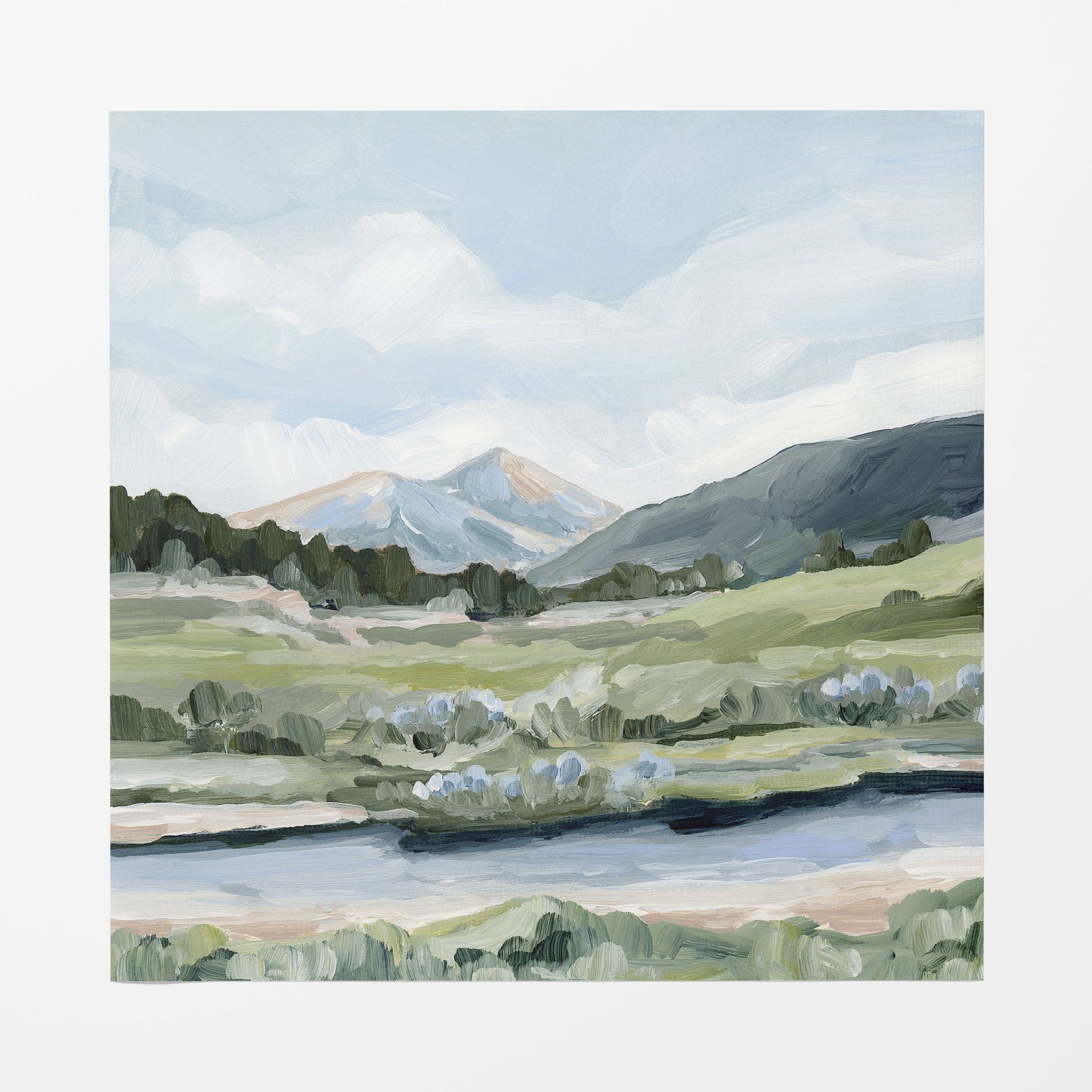 ’Our Mountain’ Art Print - Rolled Canvas / 12x12 in / No Frame - Crested Butte Colorado Wall - abstract - Artwork