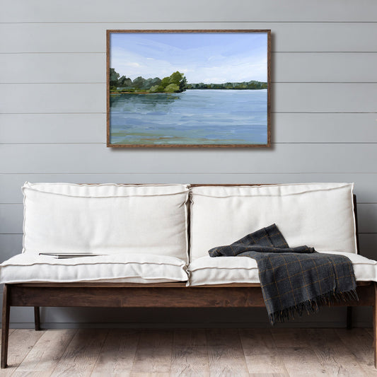 ’Over the Water’ Art Print - Lake Landscape Wall - abstract - Artwork