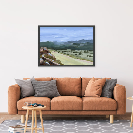 ’Overlook’ Art Print - New Mexico Landscape Painting - Mountain - Mountains