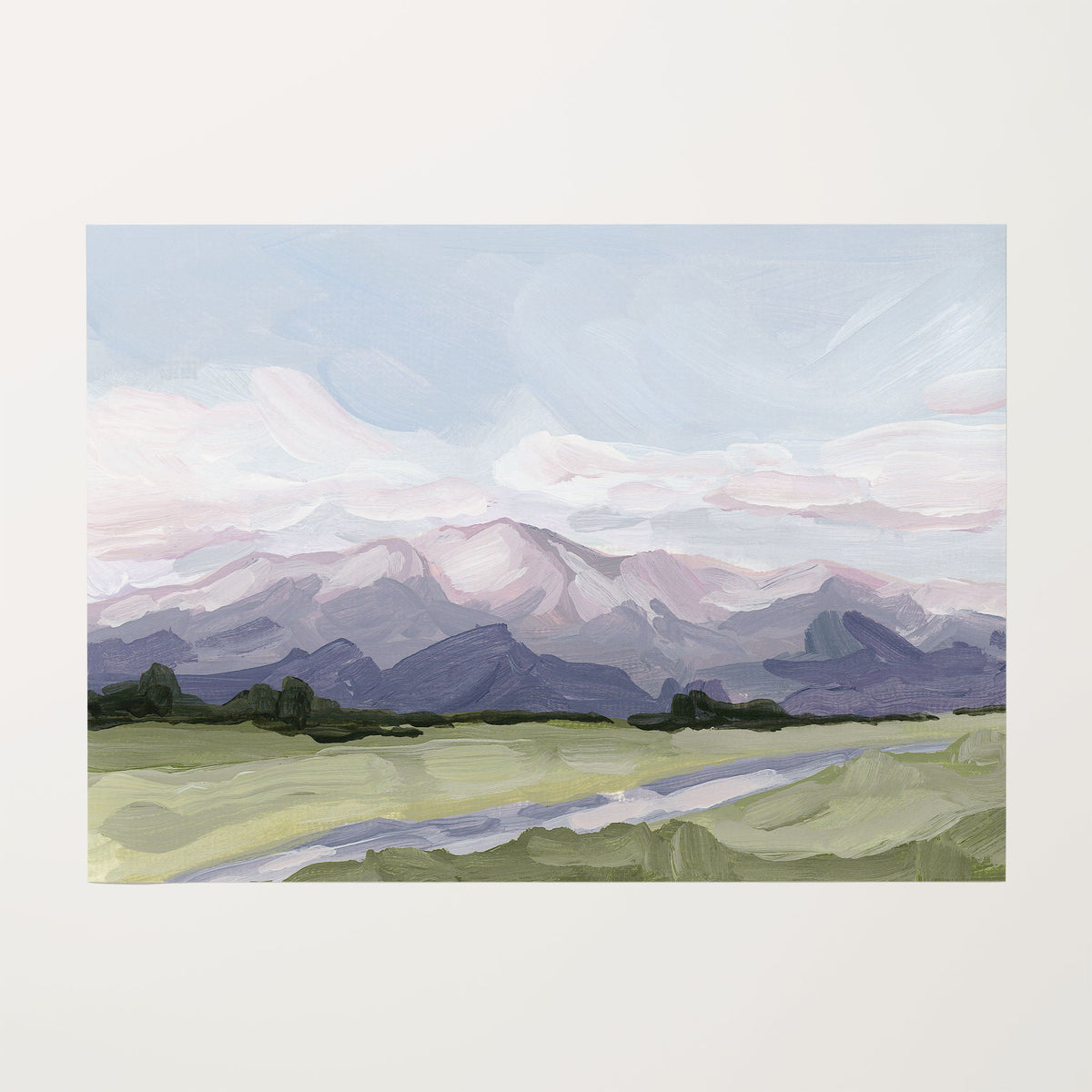 ’Purple Peak’ Art Print - Rolled Canvas / 8x10 in / No Frame - Pikes Peak Landscape - abstract - Artwork - Colorado