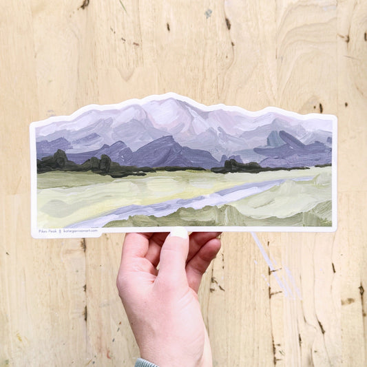’Purple Peak’ Vinyl Sticker - Colorado Decal - Springs - Gifts - Landscape