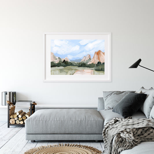 ’Red Rocks’ Art Print - Garden of the Gods Wall - abstract - Artwork - Colorado - Springs