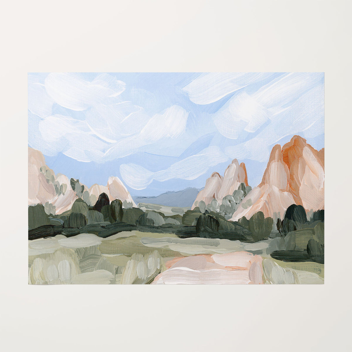 ’Red Rocks’ Art Print - Rolled Canvas / 8x10 in / No Frame - Garden of the Gods Wall - abstract - Artwork - Colorado