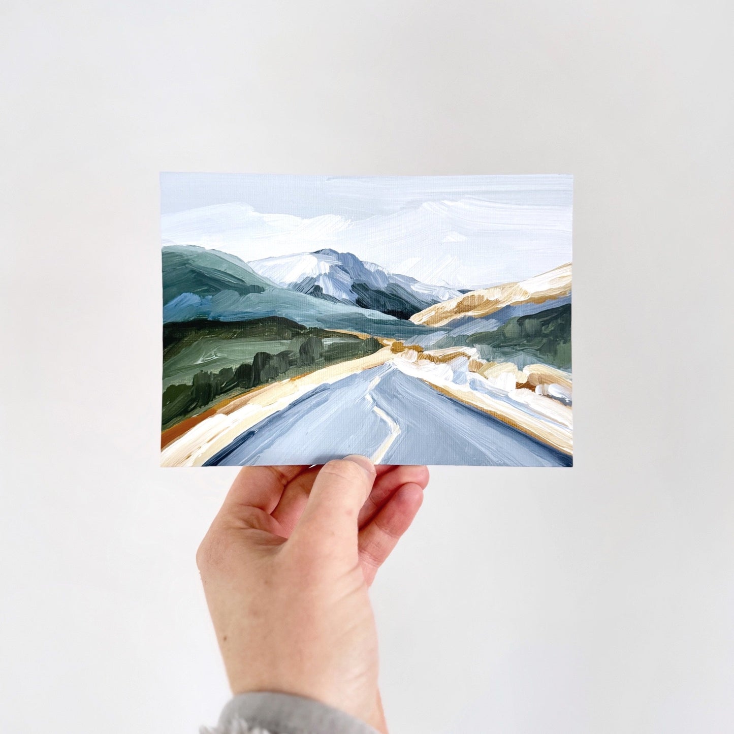 ’Road Home’ Original Painting || 5x7 - Colorado Landscape - abstract - Acrylic - Artwork