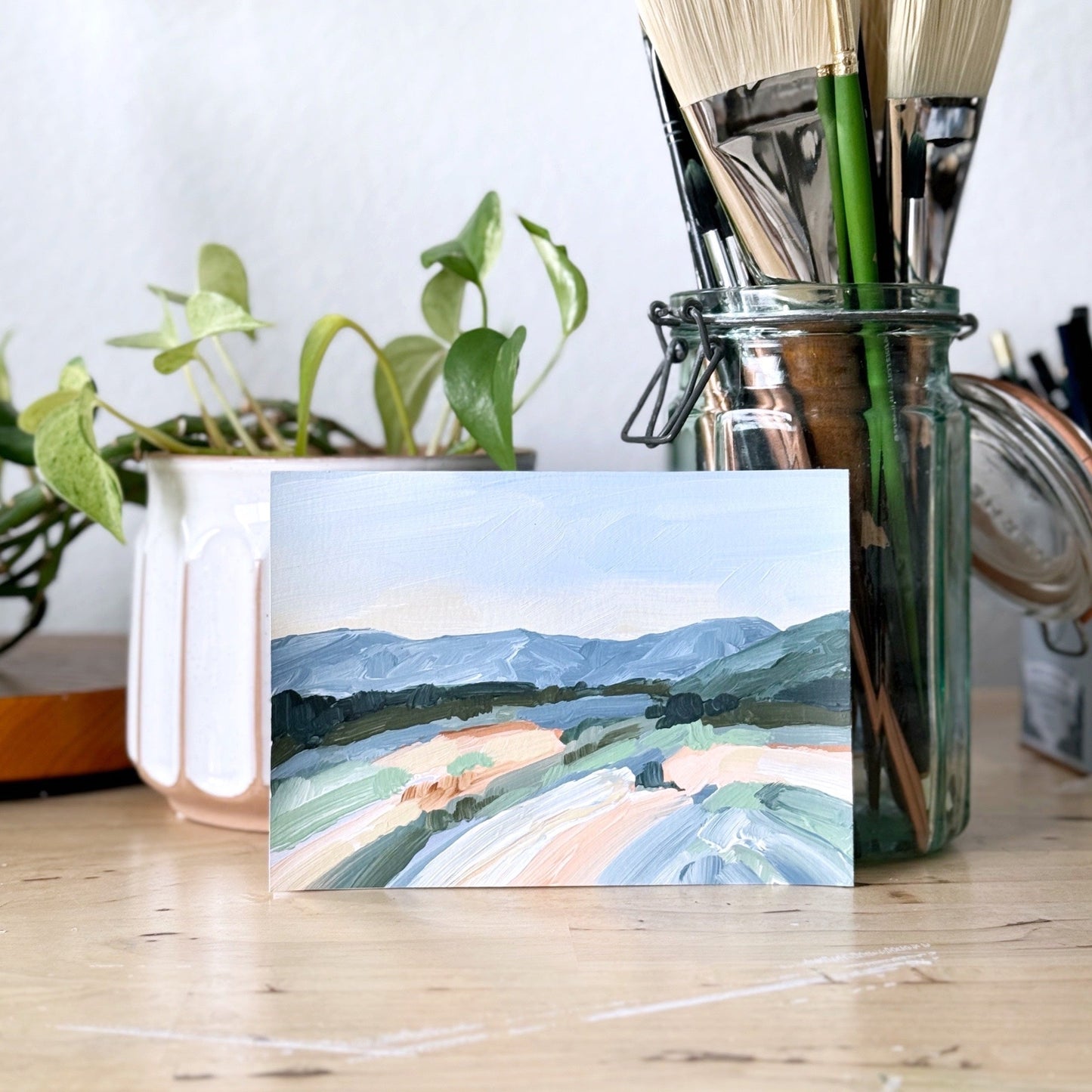 ’Run to the Mountains’ Original Painting || 5x7 - Colorado Landscape - abstract - Acrylic - Artwork