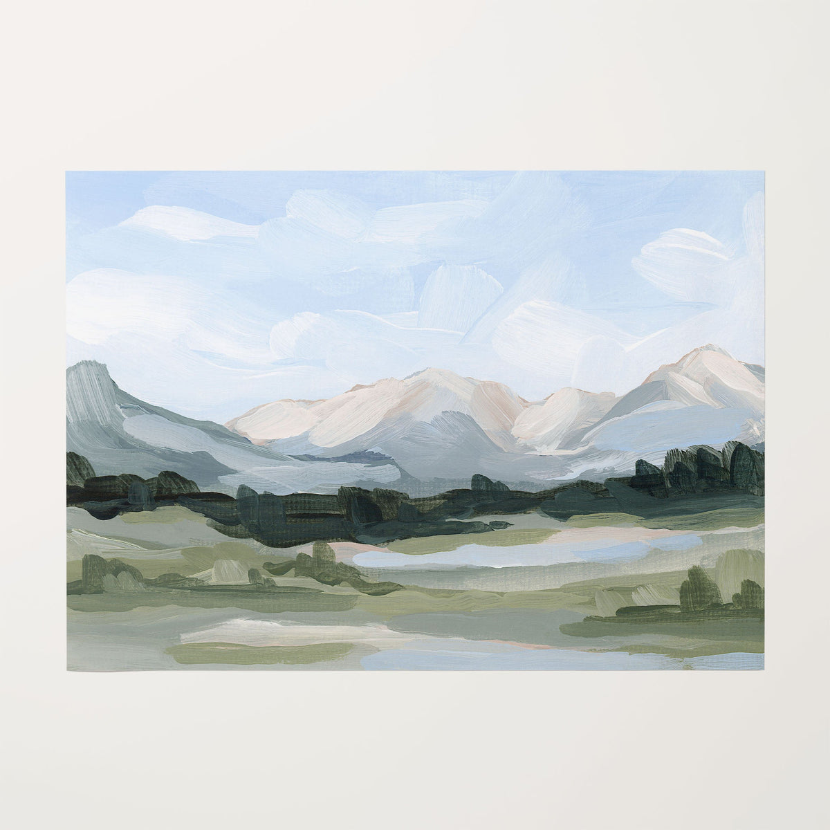 ’Silverton’ Art Print - Rolled Canvas / 8x10 in / No Frame - Colorado Mountain Artwork - abstract - Landscape
