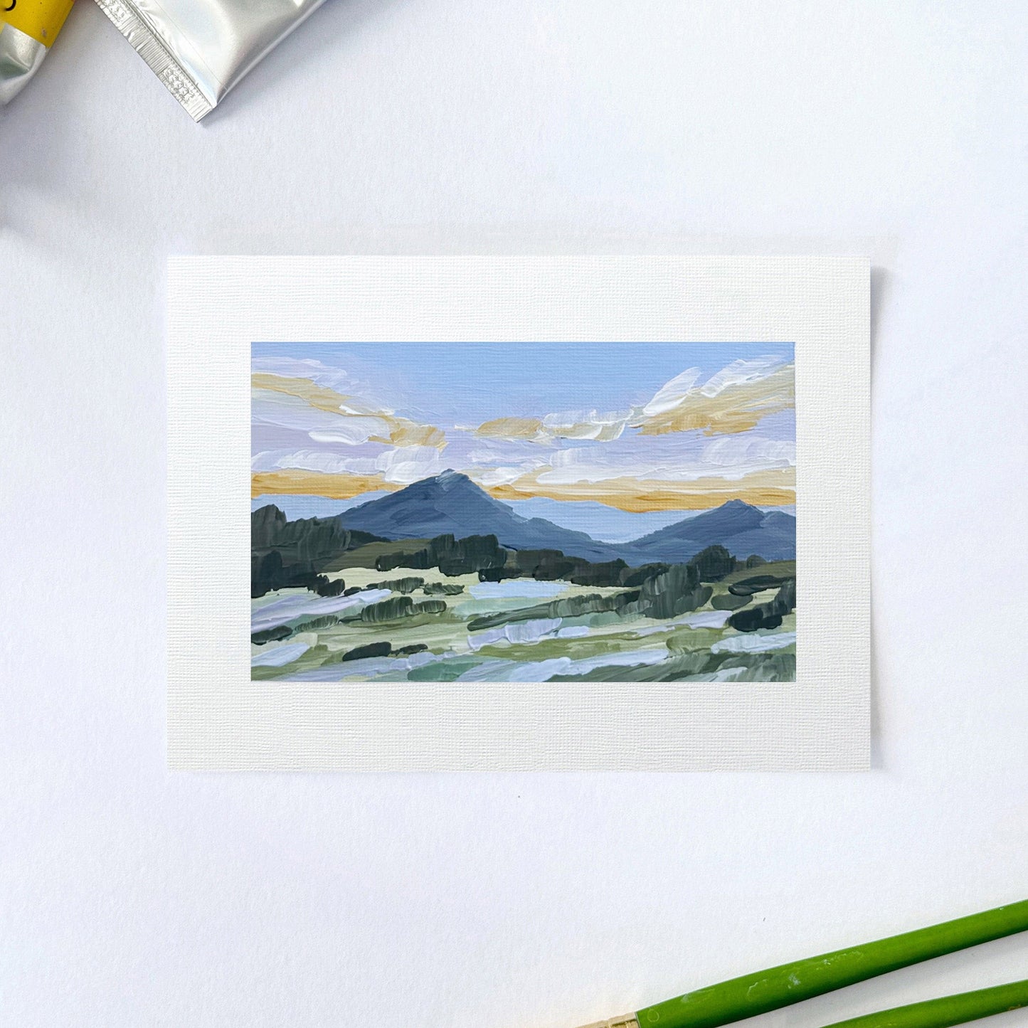 โSteamboat Summer IIโ Original Painting || 5x7 - Colorado Mountain - abstract - Acrylic - Artwork - Landscape