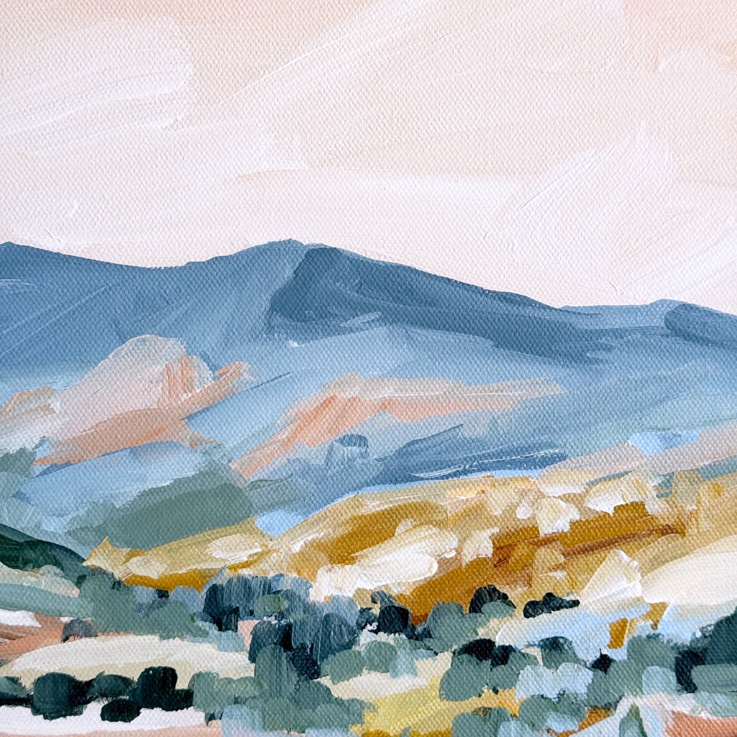 ’Surrounded’ Original Painting || 16x20 - Utah Landscape - abstract - Acrylic - alpine - Artwork - Desolation Lake