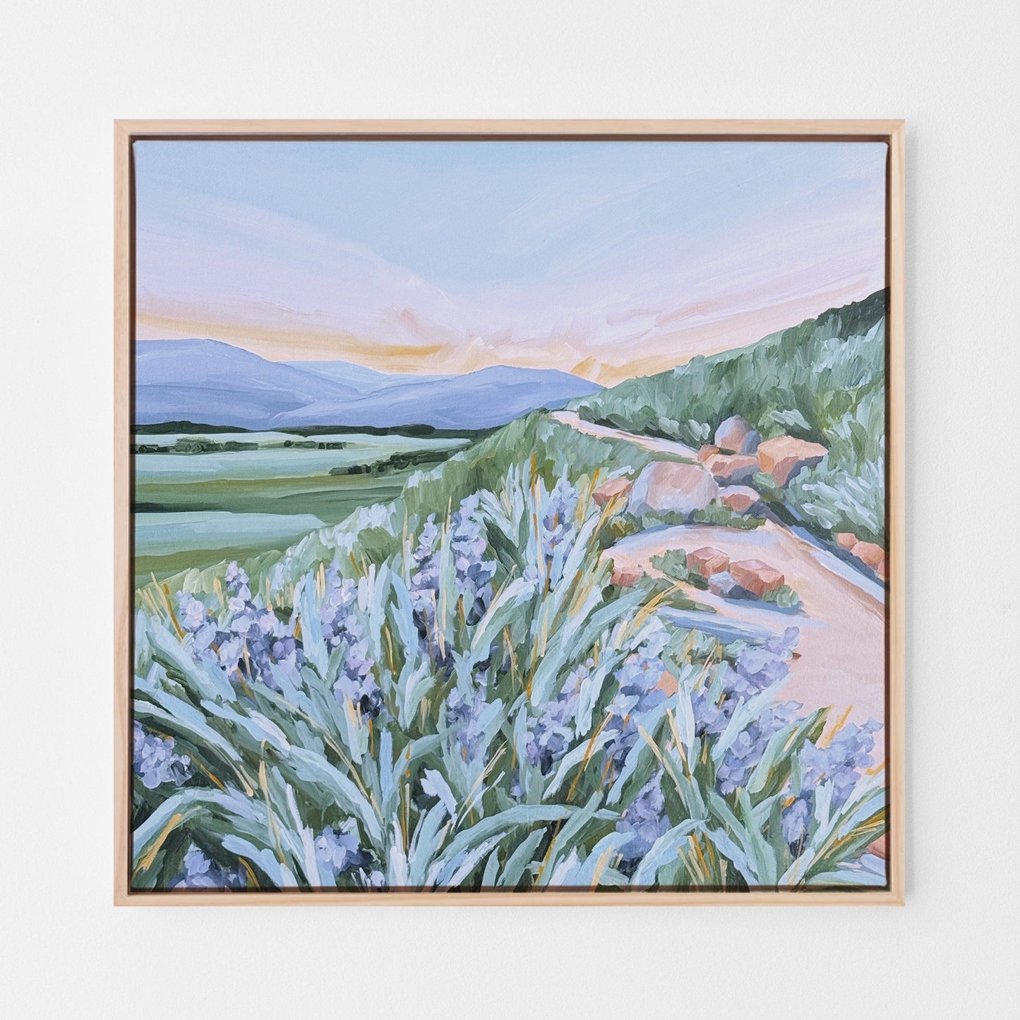 โTake in the Viewโ Original Painting || Framed 24x24 - Colorado Scenery - abstract - Acrylic - Artwork - Flower
