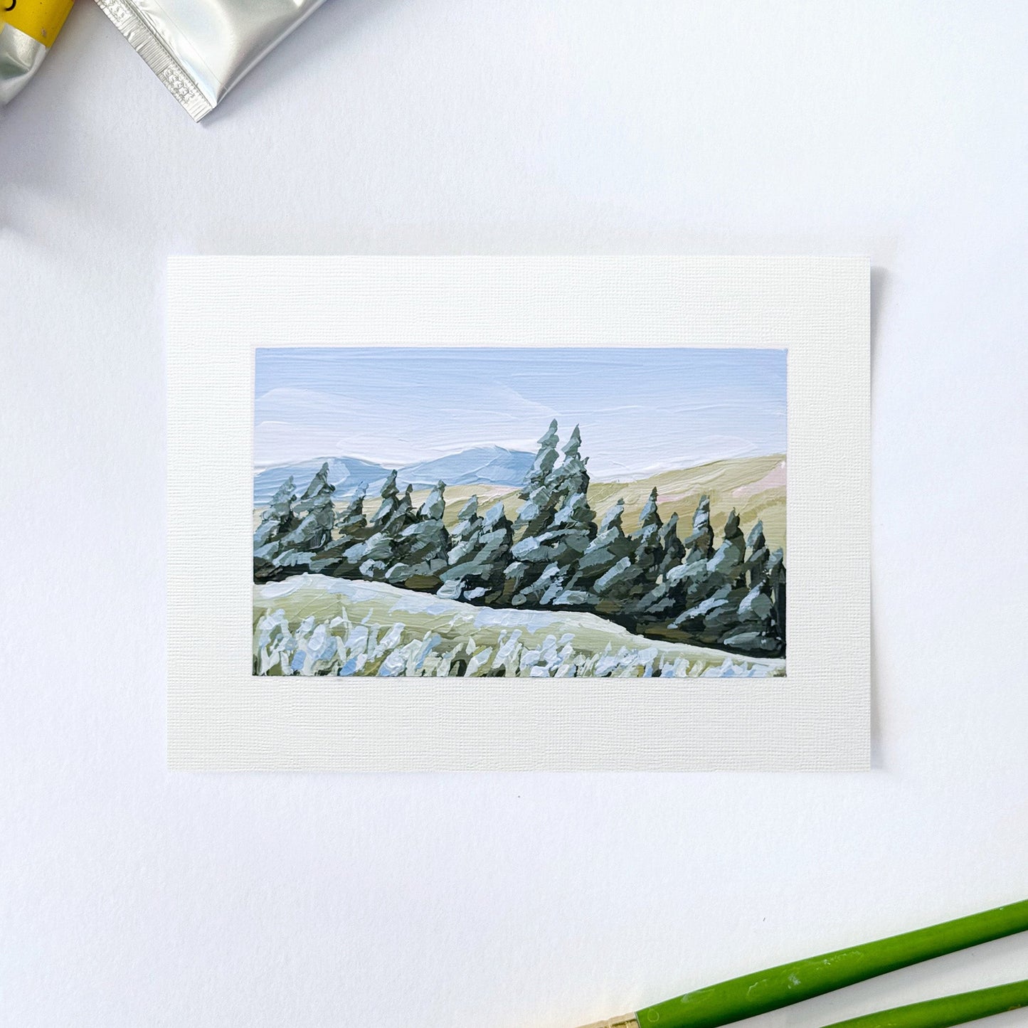 ’Toward the Summit II’ Original Painting || 5x7 - Colorado Landscape - abstract - Acrylic - Artwork - Durango