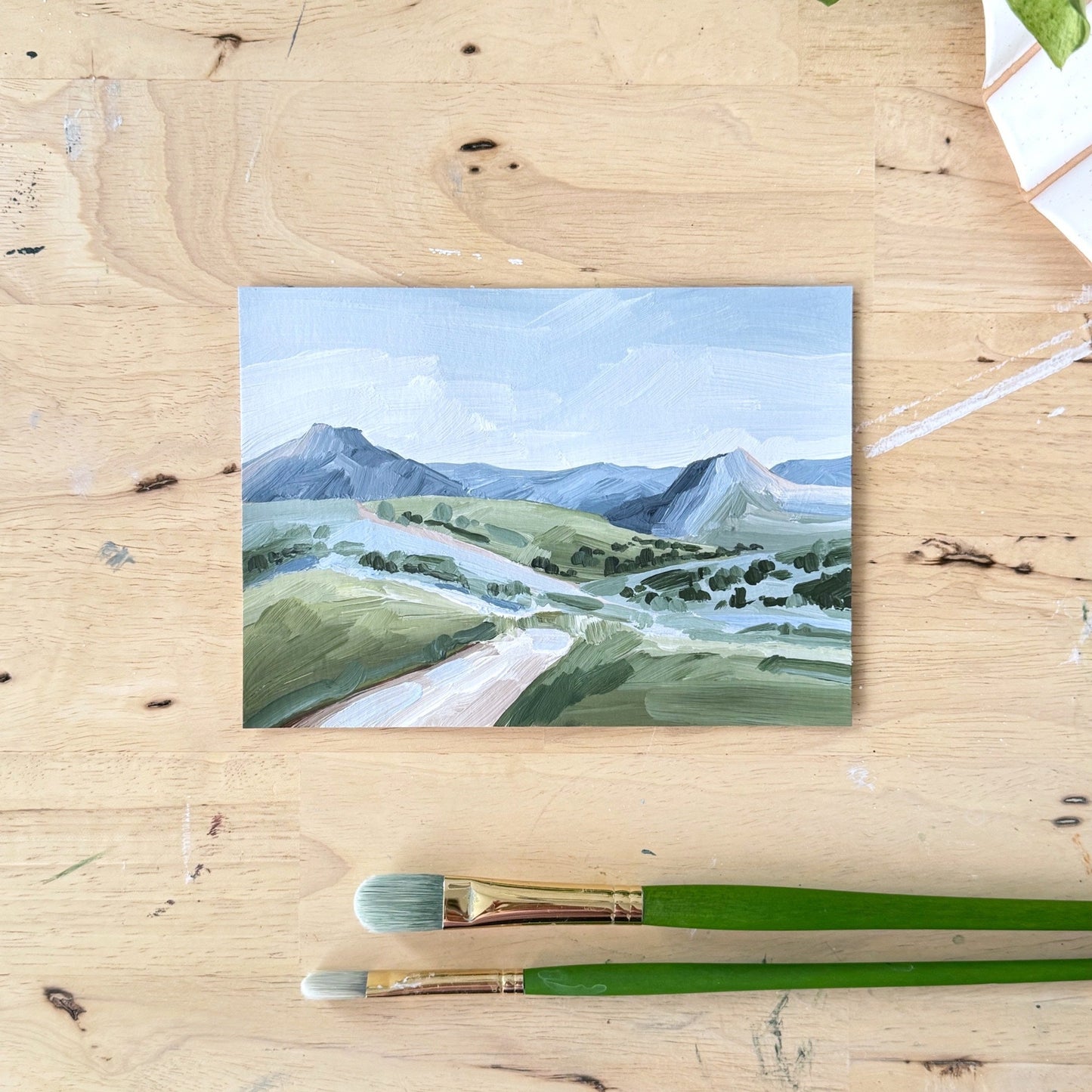 ’Trail in the Sky’ Original Painting || 5x7 - Colorado Landscape - abstract - Acrylic - Artwork