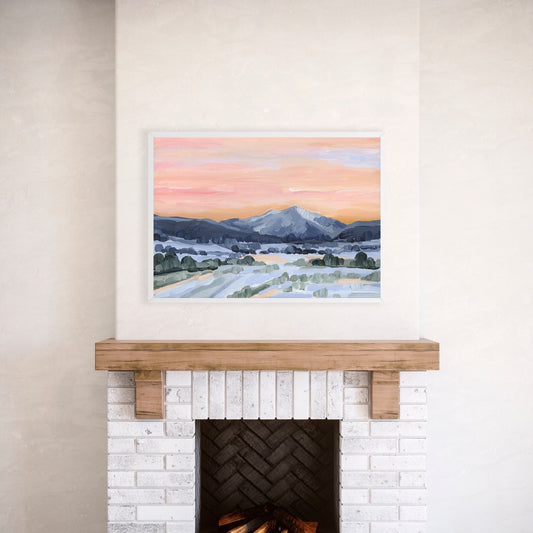 ’Watching Sunsets’ Art Print - Colorado Abstract Winter Wall - abstract - Artwork - Glenwood Springs