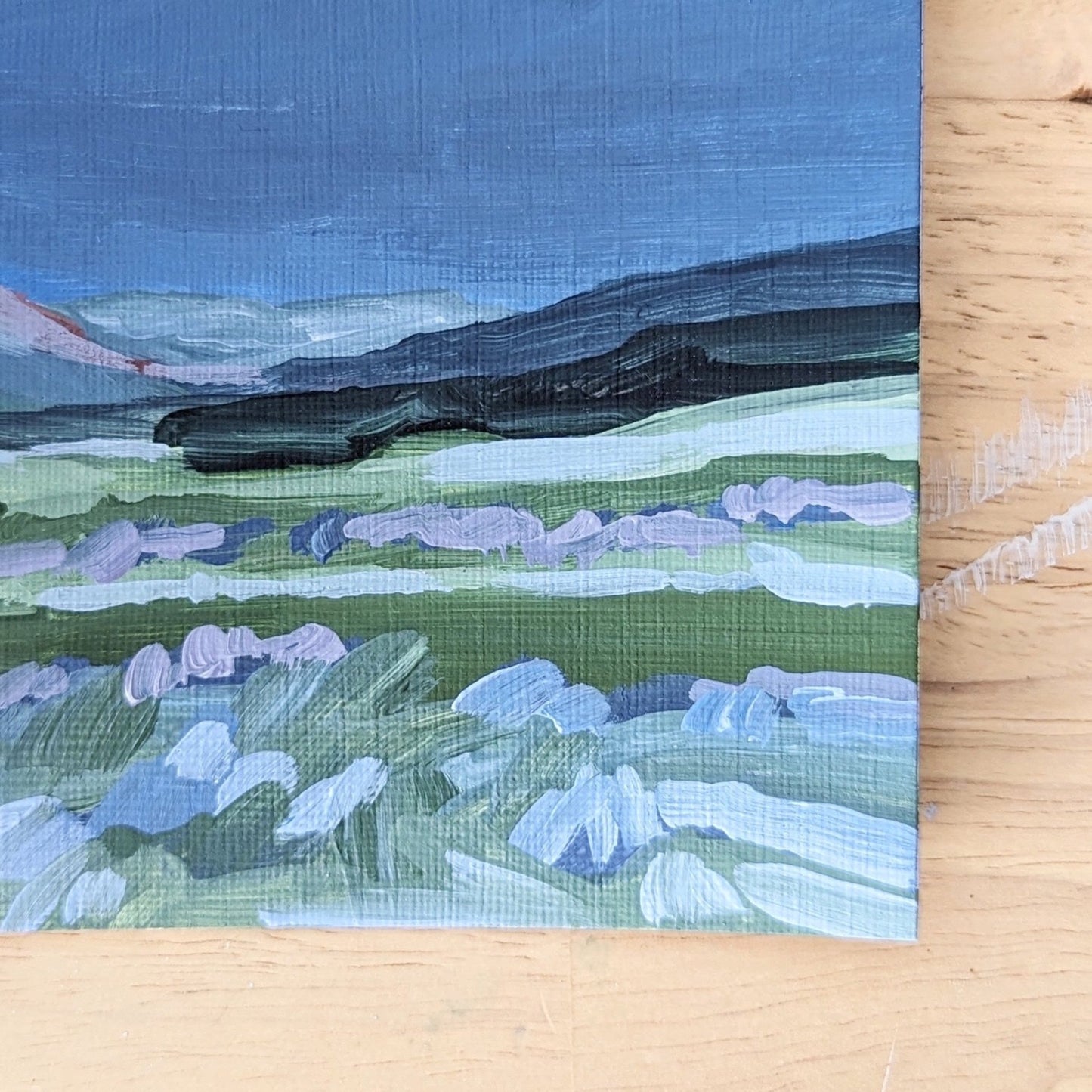 โWhen the Moon Shines IIโ Original Painting || 5x7 - Vail Colorado Landscape - โEagle Riverโ - abstract - Acrylic