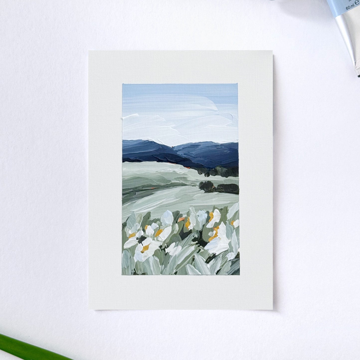 ’Wild Poppies II’ Original Painting || 5x7 - Colorado Landscape - abstract - Acrylic - Artwork - Autumn