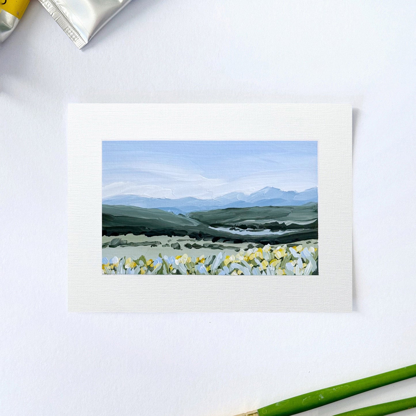 โWildflower Hike IIโ Original Painting || 5x7 - Crested Butte Colorado - abstract - Acrylic - Artwork