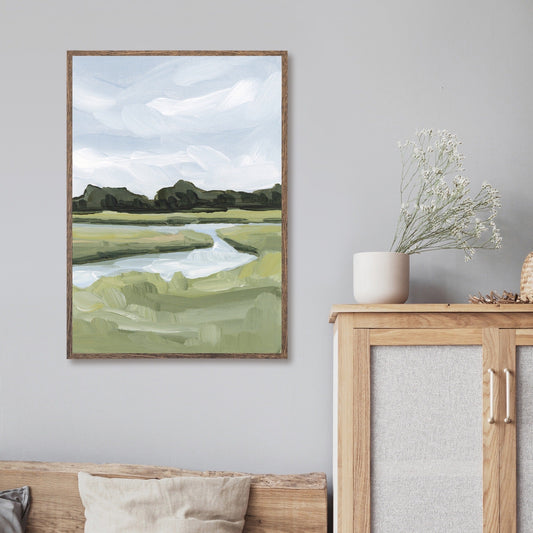 ’Windsor Castle I’ Art Print - Abstract Marsh Scenery - coast - Coastal - coastline - east