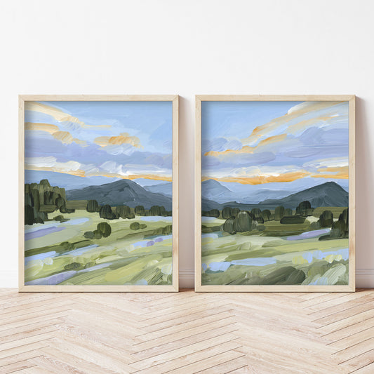 "Steamboat Summer" Diptych Art Print || Set of 2