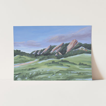 "Evening at the Flatirons" Art Print - Katie Garrison Art